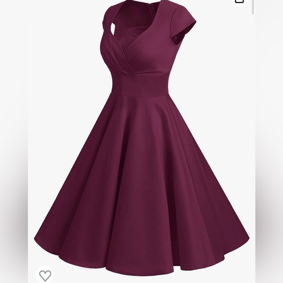 NWOT - Bbonlinedress Women Short 1950s Retro Vintage Cocktail Party Swing Dress - Picture 2 of 5